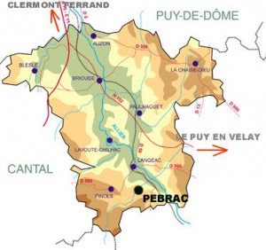 Pébrac Plan d'Acces